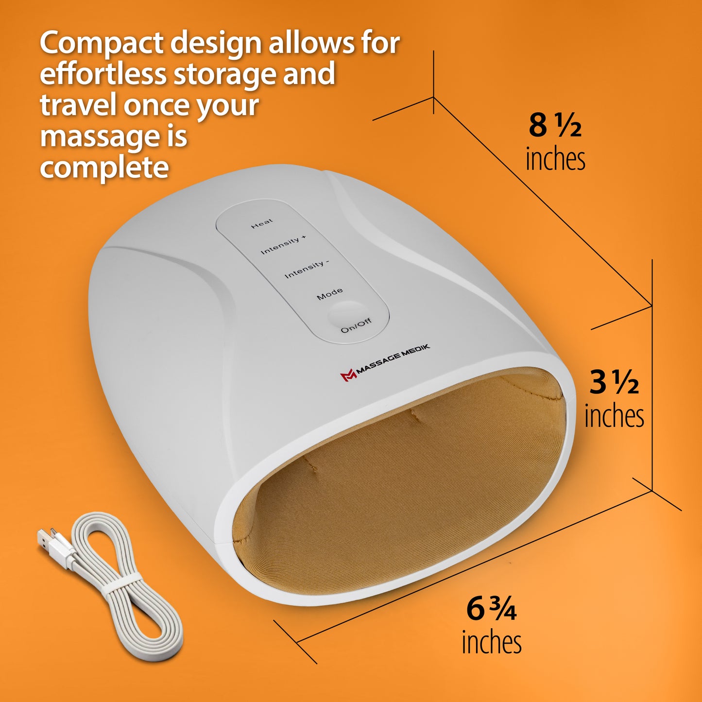 Massage Medik Cordless Acupressure Compression Therapy Hand Massager - With Heat
